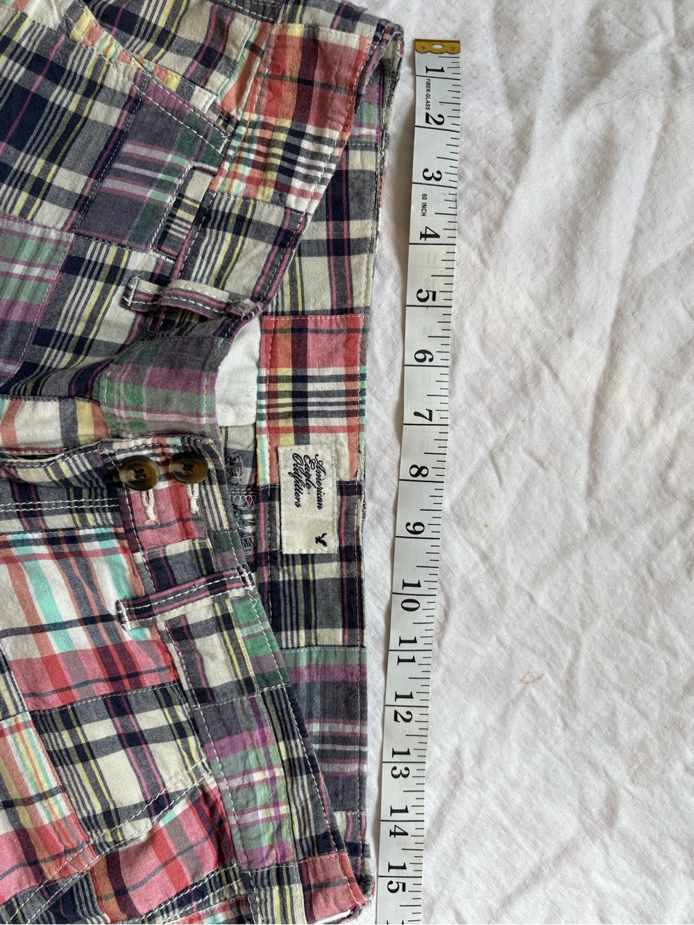 ❀⋆.ೃ࿔*:・American eagle plaid short - Picture 5 of 5